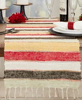 Saro Lifestyle Colorful Delight Striped Table Runner, 16"x72"