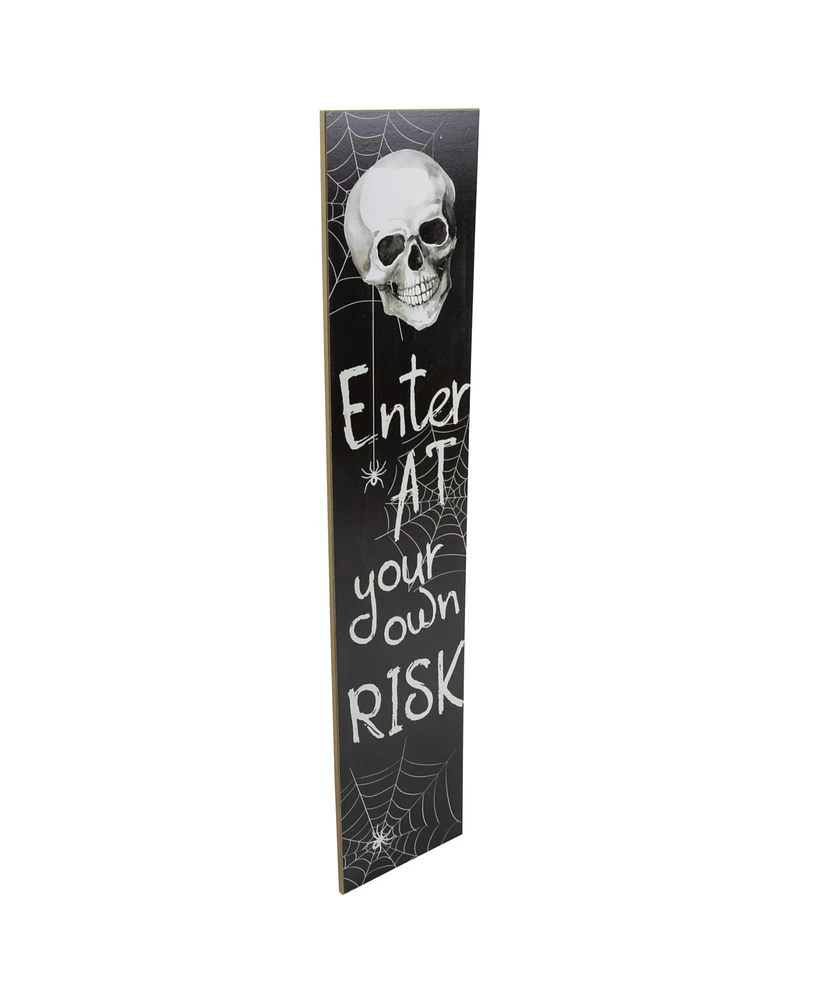 Northlight 36" Enter at Your Own Risk Wooden Halloween Porch Board Sign Decoration
