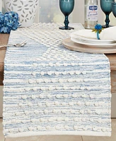 Saro Lifestyle Artisan Woven Stripe Diamond Table Runner, 16"x72"