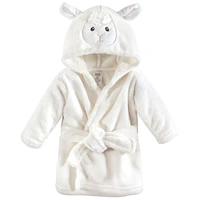 Luvable Friends Baby Boys Bathrobe and Toy Plush Set, Lamb, 0-9 Months