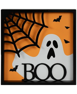 Northlight 9.75" Framed 3D Boo Halloween Wall Sign