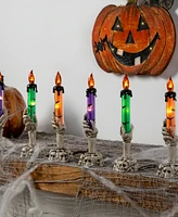 Northlight Led Lighted Skeleton Candle Halloween Decorations - 8.5" - Set of 6