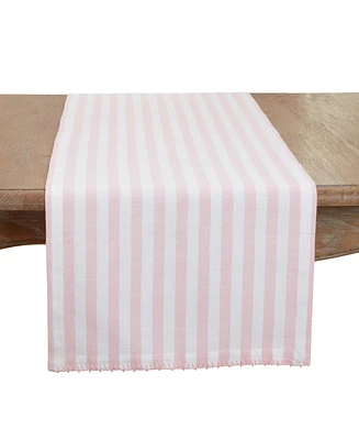 Saro Lifestyle Soothing Stripes Table Runner, 16"x72"