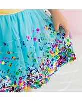 Sweet Wink Little and Big Girls Aqua Confetti Tutu Skirt