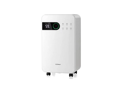 Slickblue 32 Pints Dehumidifier With Sleep Mode And 24H Timer For Home Basement - White
