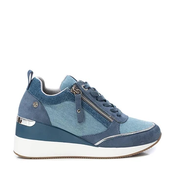 Xti Women's Wedge Denim Sneakers