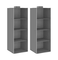 vidaXL Hanging Closet Organizers 2 pcs with 4 Shelves Fabric