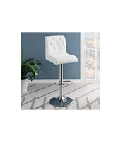 Streamdale Furniture Modern White Faux Leather Barstool Set-2