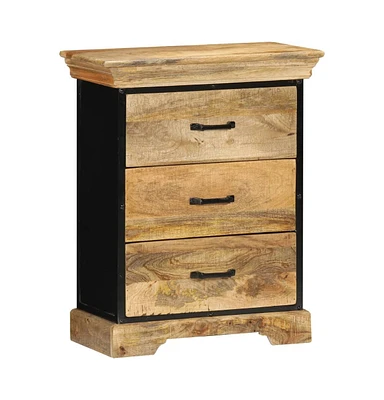 vidaXL Chest of Drawers 23.6"x11.8"x29.5" Solid Mango Wood