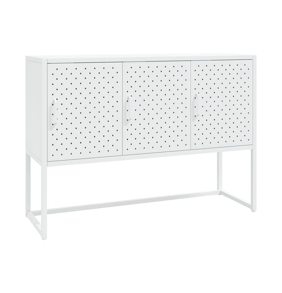 vidaXL Sideboard White 41.3"x13.8"x29.5" Steel