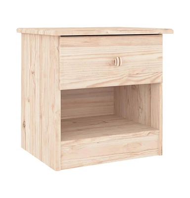 vidaXL Bedside Cabinet Alta 16.1"x13.8"x16.1" Solid Wood Pine