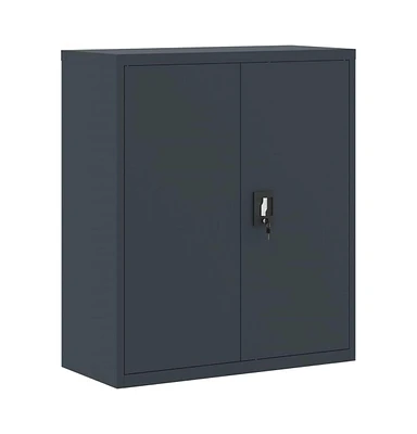 vidaXL File Cabinet Anthracite 35.4"x15.7"x41.3" Steel