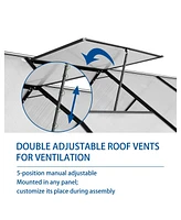 Streamdale Furniture All-Season Heavy Duty 6x12 Ft Greenhouse With Aluminum Base