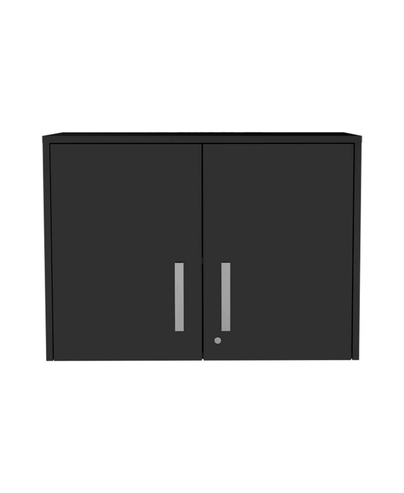 Simplie Fun Medford 2-Door Rectangle Wall Cabinet Black Wengue