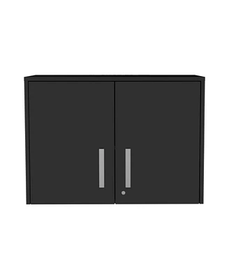 Simplie Fun Medford 2-Door Rectangle Wall Cabinet Black Wengue