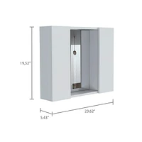 Ellegrini 1-Drawer Medicine Cabinet White