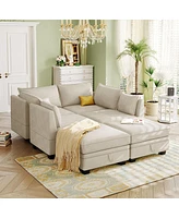 Streamdale Furniture Convertible U-Shape Sectional Sofa with Storage Seat