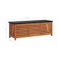 vidaXL Patio Storage Box 59.1"x19.7"x21.7" Solid Wood Eucalyptus