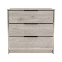 Cannon 3-Drawer Rectangle Dresser Light Grey