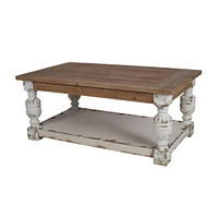 47" X 27.5" X 20" Rectangle Coffee Wooden Coffee Table, French Country Coffee Table