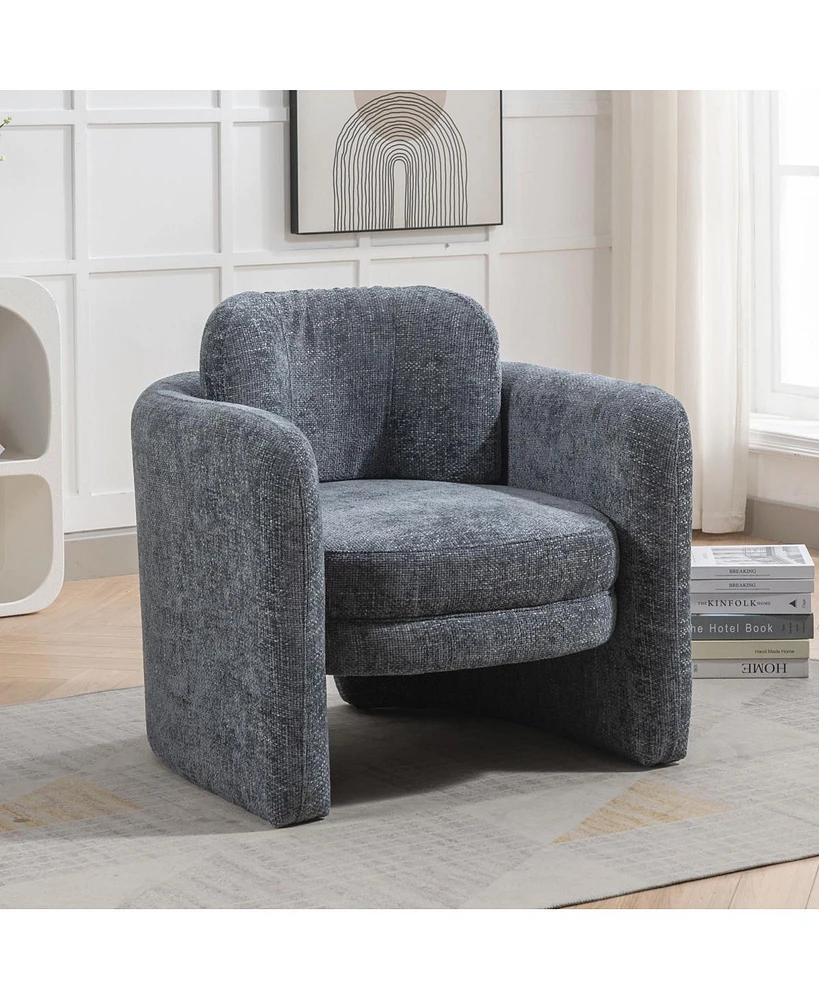 Simplie Fun Mid Century Modern Barrel Accent Chair Armchair