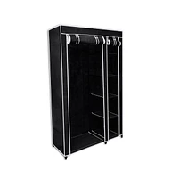 vidaXL Folding Wardrobe Black 43" x 18" x 69"