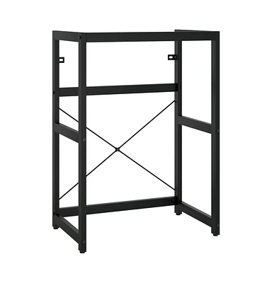 vidaXL Bathroom Washbasin Frame Black 23.2"x15"x32.7" Iron