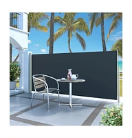 vidaXL Retractable Side Awning 55.1"x118.1"Black