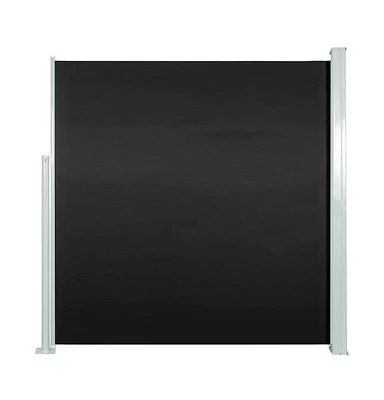 vidaXL Retractable Side Awning 55.1"x118.1"Black