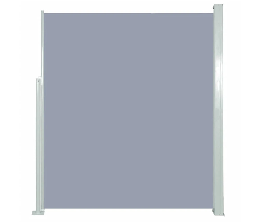 vidaXL Retractable Side Awning 63"x196.9"Gray