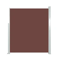 vidaXL Retractable Side Awning 63"x196.9" Brown