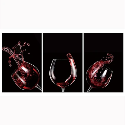 Simplie Fun Red Wine Celebration Acrylic Wall Art (48 H X 96 W)