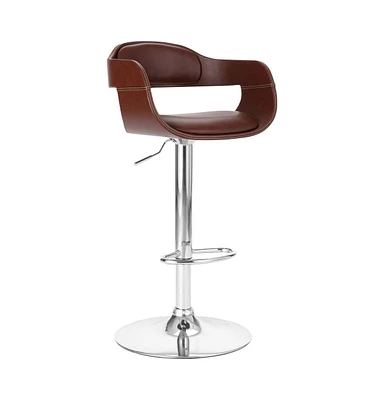 vidaXL Bar Stool Brown Faux Leather