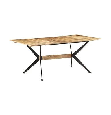 vidaXL Dining Table 70.9"x35.4"x29.9" Solid Mango Wood