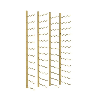 vidaXL Wall Mounted Wine Rack for 36 Bottles 2 pcs Gold Iron