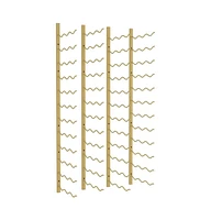 vidaXL Wall Mounted Wine Rack for 36 Bottles 2 pcs Gold Iron