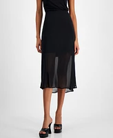 Bar Iii Women's Pull-On Chiffon Midi Skirt, Created for Macy's