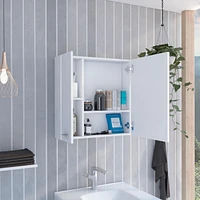 Crawford 4-Shelf Medicine Cabinet White