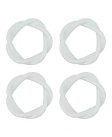 Saro Lifestyle Twisted Resin Napkin Ring Set of 4,Set