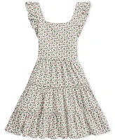 Polo Ralph Lauren Big Girls Floral Ruffled Cotton Jersey Dress