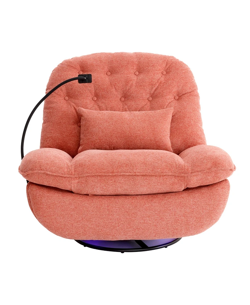 Simplie Fun Red Power Recliner with Voice Control & Bluetooth