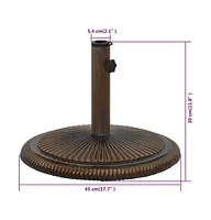 vidaXL Umbrella Base Bronze 17.7"x17.7"x11.8" Cast Iron