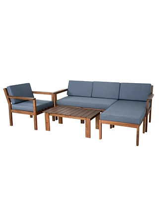 Simplie Fun A Multi-Person Sofa Set With Small Table, Suitable For Gardens, Backyards, And Balconies
