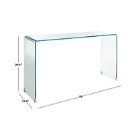 Safavieh Huck Tempered Glass Console Table