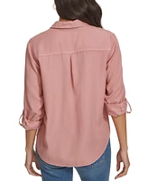 Calvin Klein Jeans Petite Classic Button-Front Shirt