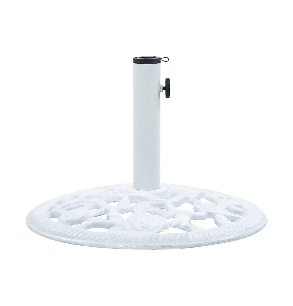 vidaXL Umbrella Base White 26.5 lbs 18.9" Cast Iron