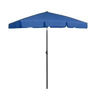 vidaXL Beach Umbrella Azure Blue 70.9"x47.2"