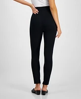 Bar Iii Petite Side-Zip Ponte Leggings, Created for Macy's