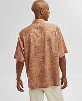 Mode of One Men's Relaxed-Fit Printed Button-Down Shirt, Created for Macy's