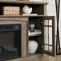 Classic Tv Stand with 23" Fireplace for TVs up to 65"